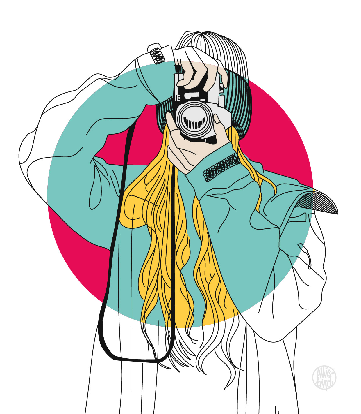 portrait-illustration-grafikdesign-frauke Porträt Illustration Frauke