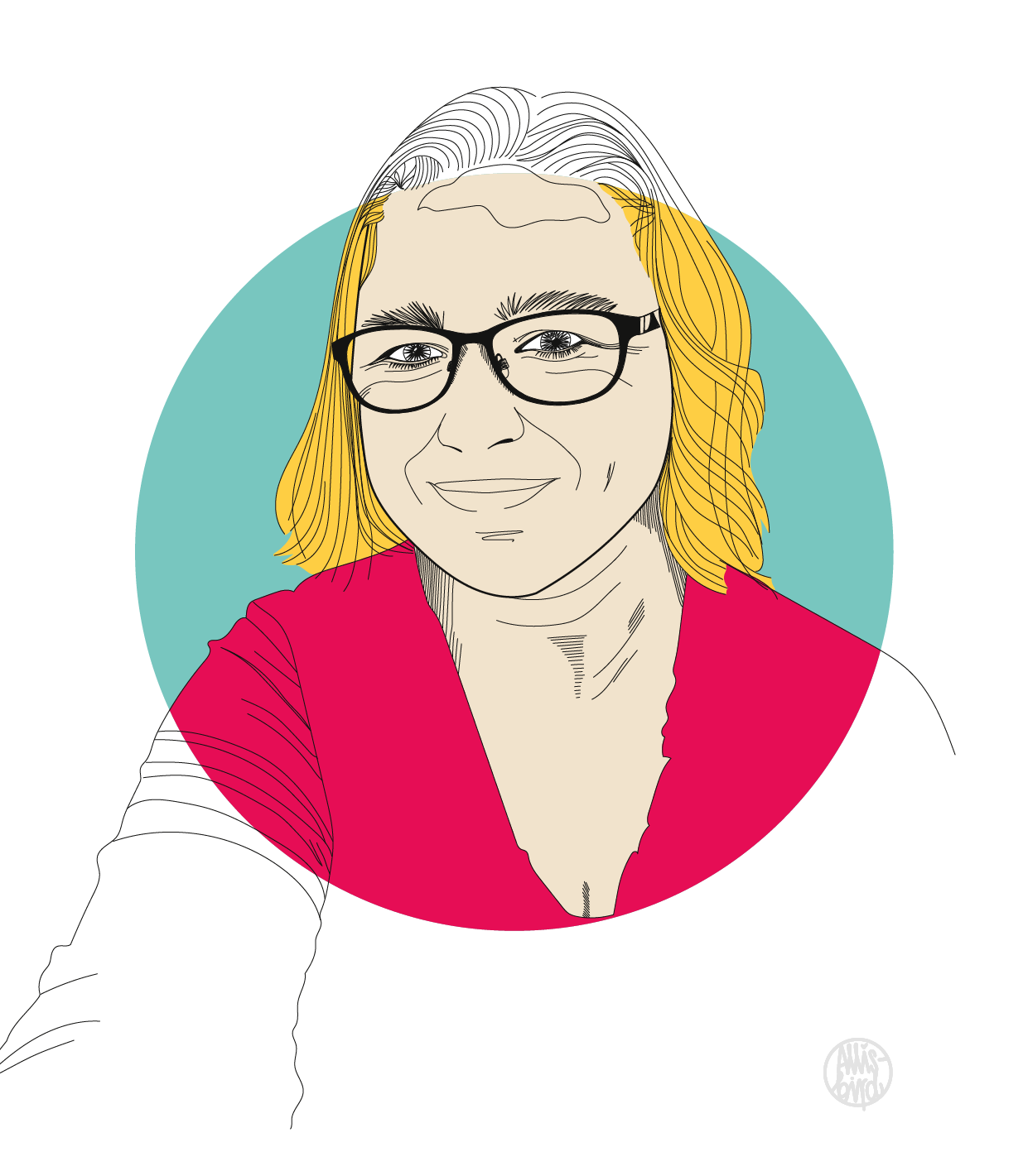 sabrina-blumenthal_portrait-illustration-Katja-Seiler Porträt Illustration Katja