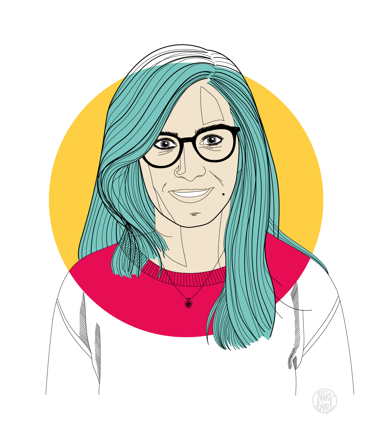 portrait-illustration-grafikdesign-Silvana-El-Sayegh Porträt Illustration Silvana El Sayegh