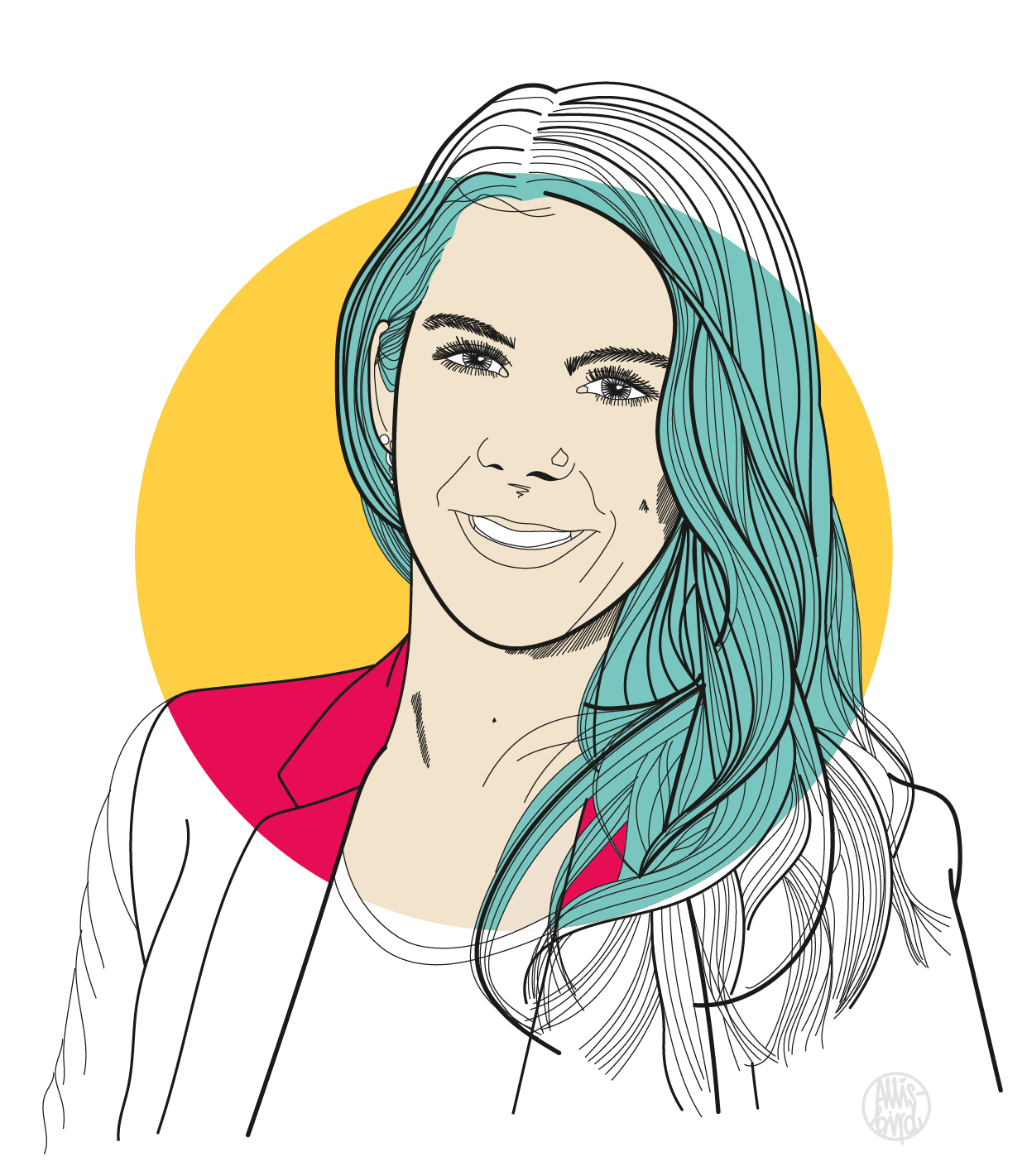 portrait-illustration-grafikdesign-Jenni-Tomandl Porträt Illustration Jennifer Tomandl