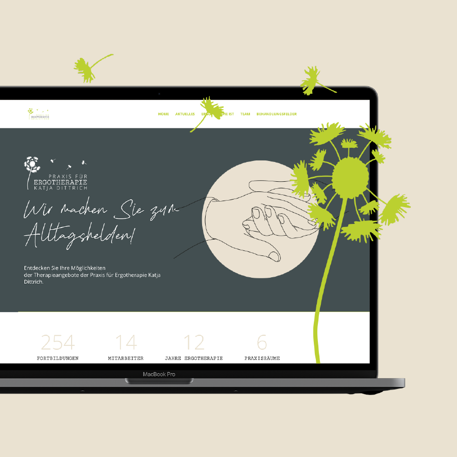 sabrina blumenthal website design ergotherapie katja dittrich vorschau